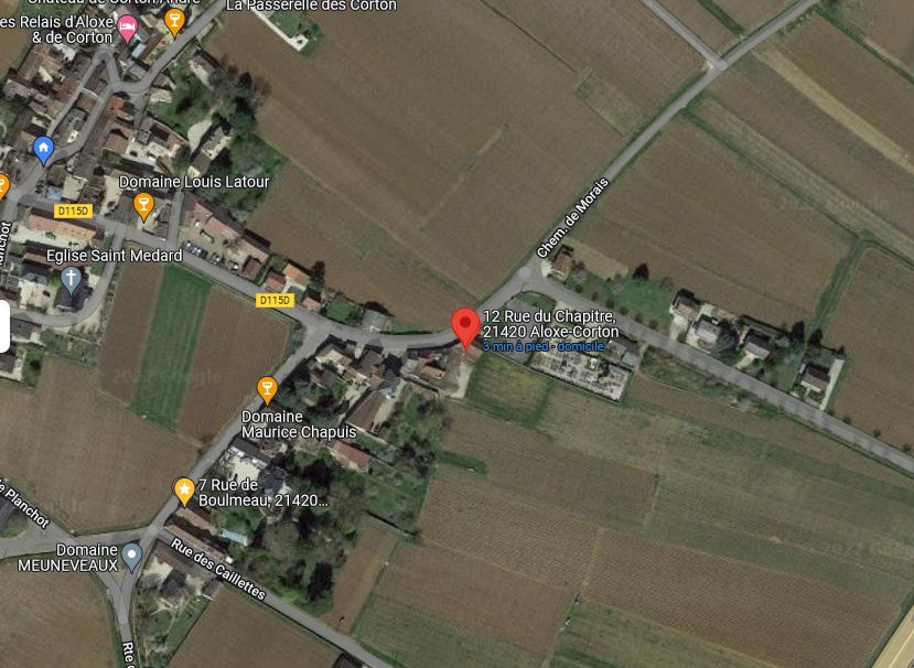 Plan des travaux sur Aloxe-Corton